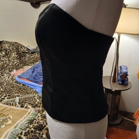 David's Bridal Womens Size 4 Black Strapless Bustier Top - Picture 6 of 13